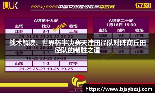 战术解读：世界杯半决赛天津田径队对阵商丘田径队的制胜之道